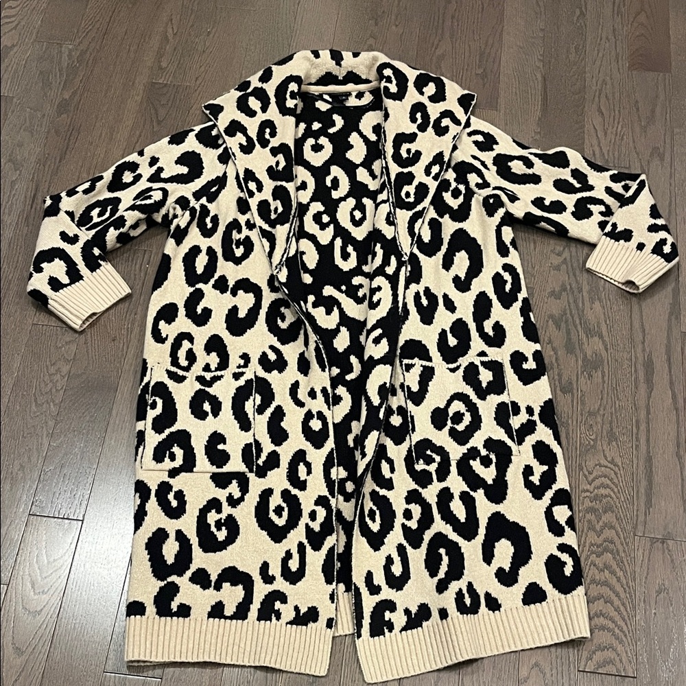 Torrid Cream and Black Leopard Cardigan